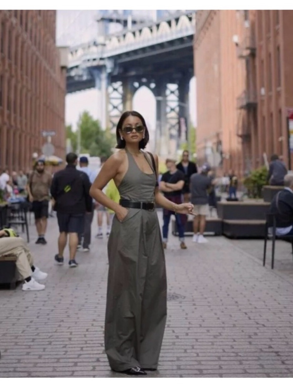NWT Zara olive/grey Jumper